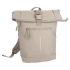Outlet Rucksack Rolltop Mit Reflektor, Taupe, 16 Liter Geschenkideen|Rucksäcke