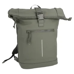 Clearance Rucksack Rolltop Mit Reflektor, Oliv, 16 Liter Geschenkideen|Rucksäcke