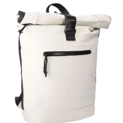 Discount Rucksack Rolltop Mit Reflektor, Beige, 16 Liter Geschenkideen|Rucksäcke