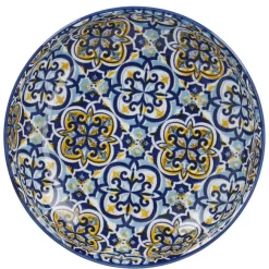 Online Schale China, Flach, Blau/gelb, 15 Cm Küche