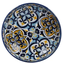 Outlet Schale China, Flach, Blau/gelb, 9 Cm Küche