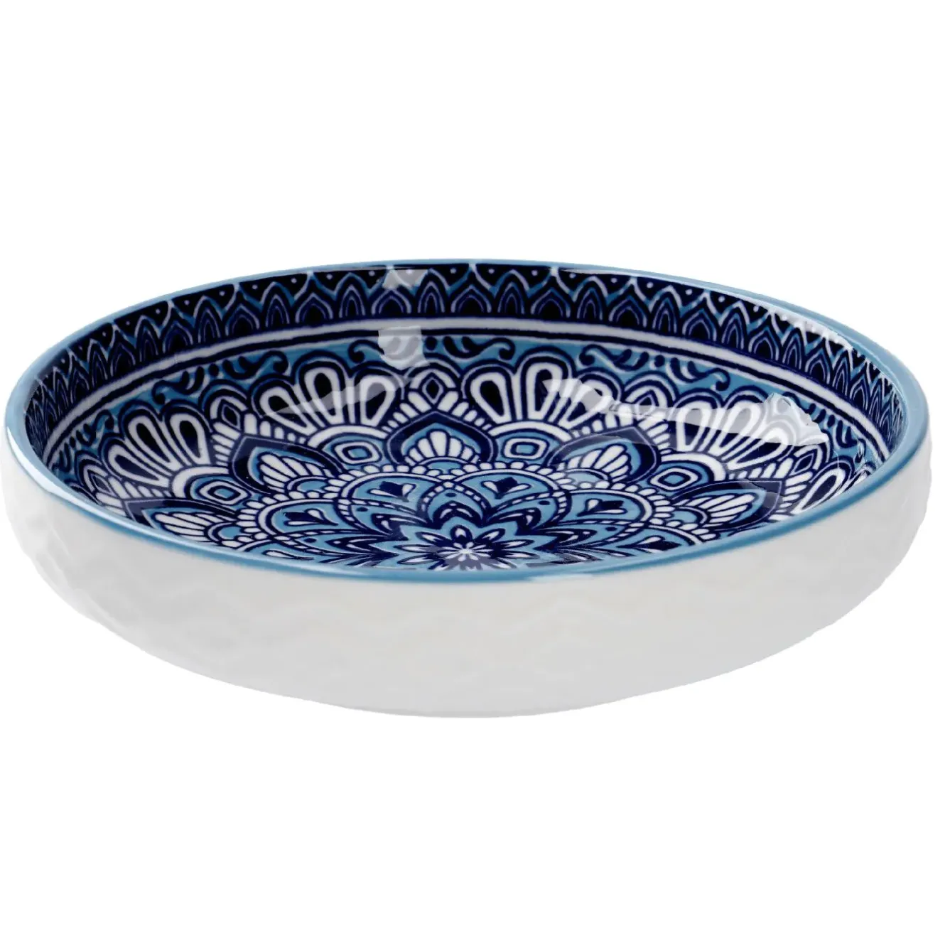 Outlet Schale China, Flach, Blau/hellblau, 15 Cm Küche