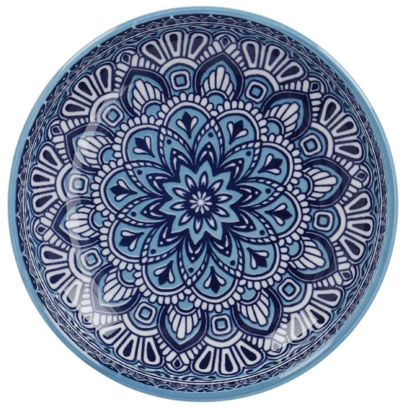 Outlet Schale China, Flach, Blau/hellblau, 15 Cm Küche