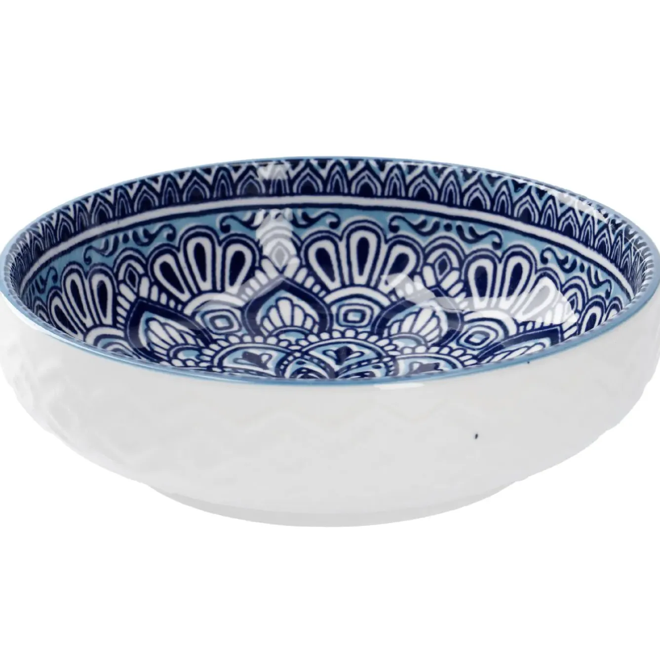 Clearance Schale China, Flach, Blau/hellblau, 12 Cm Küche