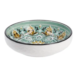 Schale China, Flach, Grün/braun, 9 Cm Küche