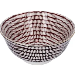 Clearance Schale China, Groß, Bordeaux/weiß, Stäbchen/Kreis Küche
