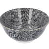 Discount Schale China, Groß, Schwarz/weiß, Striche Jga|Küche