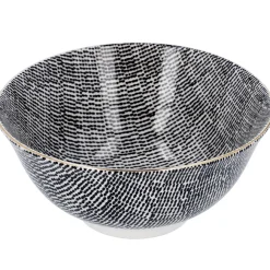 Discount Schale China, Groß, Schwarz/weiß, Striche Jga|Küche