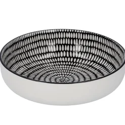 Discount Schale China Mit Rand, Stäbchen/Kreis, Schw/wss, 17 Cm Jga|Küche