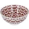 New Schale China, Tief, Bordeaux/weiß, Goldrand, Orient Küche