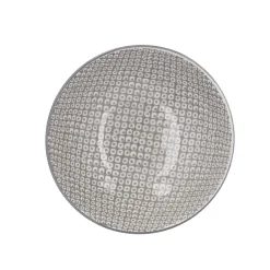 Outlet Schale China, Tief, Perlen, Dunkelgrau/wss, 13 Cm Küche
