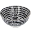 Schale China, Tief, Schwarz/weiß, Goldrand, Stäbchen/Kreis Jga|Küche