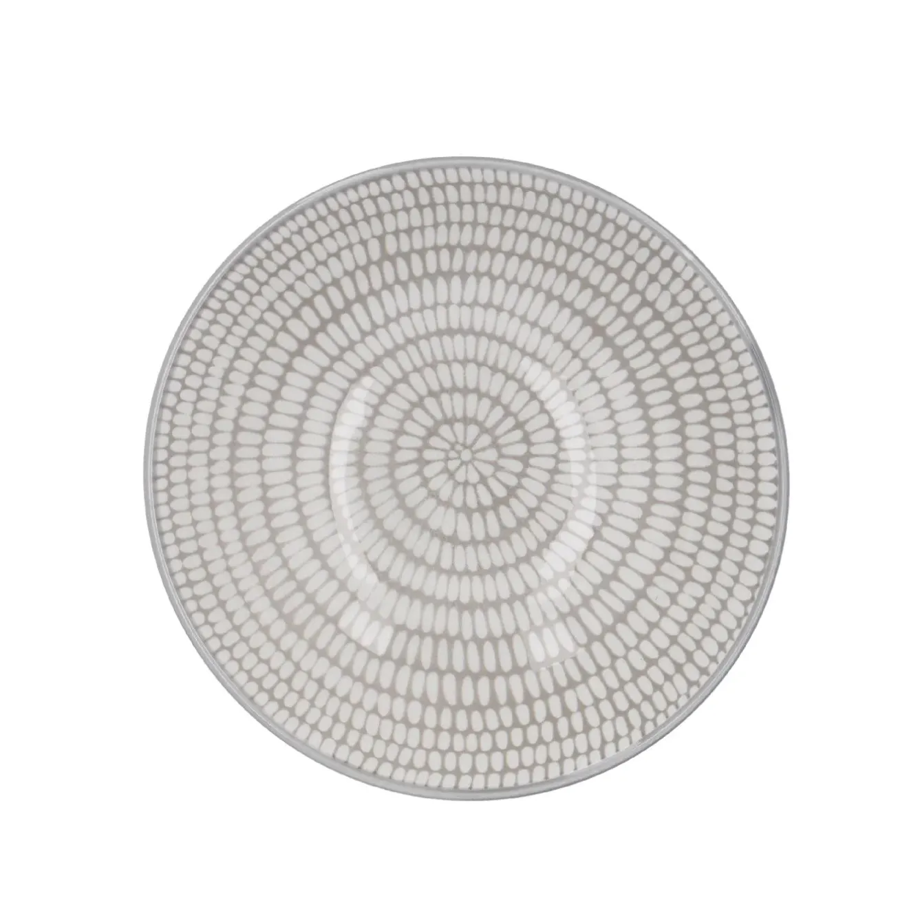 Hot Schale China, Tief, Stäbchen/Kreis, Dunkelgrau/wss, 13 Cm Küche