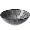 Schale China, Tief, Striche, Schw/wss, 13 Cm Jga|Küche