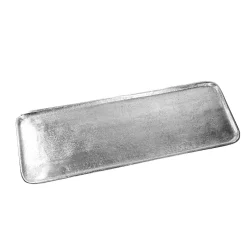 Outlet Schale Eckig, Bharat, Silbermatt, 49 Cm Tischdeko Hochzeit|Schalen & Tabletts