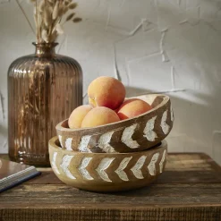 Online Schale Mango, Braun/weiß, 20 X 7 Cm Schalen & Tabletts|Küche