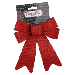 Best Schleife Glitter/Streifen, Rot, 20 Cm Geschenkverpackungen|Weihnachten