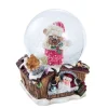 Best Schneekugel Hund, Mops, 6.5 X 9 Cm Figuren|Weihnachtsdeko