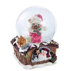 Best Schneekugel Hund, Mops, 6.5 X 9 Cm Figuren|Weihnachtsdeko