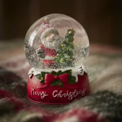 Online Schneekugel, Weihnachtsmann/Tanne, 6.5 X 8.5 Cm Deko-Objekte|Weihnachtsdeko