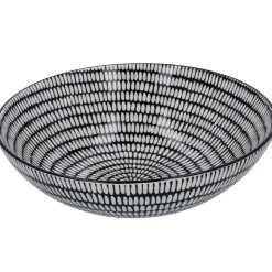 Online Schüssel China, Flach, Stäbchen/Kreis, Schw/wss, 23 Cm Jga|Küche