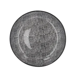 Clearance Schüssel China, Flach, Striche, Schw/wss, 23 Cm Jga|Küche