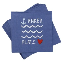 Discount Serviette Anker/Spruch, 20 Stück Küche|Tischdeko