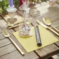 Sale Serviette Artdeco, Prägung, Gelb, 16 Stück Salty- Und Candybar|Tischdeko Hochzeit