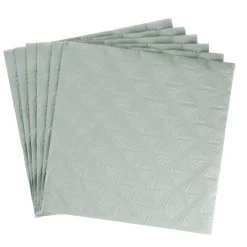 Serviette Artdeco, Prägung, Mintgrün, 16 Stück Salty- Und Candybar|Tischdeko Hochzeit