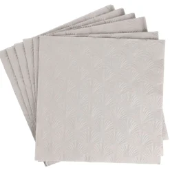 Serviette Artdeco, Prägung, Taupe, 16 Stück Salty- Und Candybar|Tischdeko Hochzeit