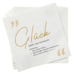 Best Serviette Glück/gold, 20 Stück Küche