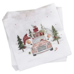 Sale Serviette Wichtel/Auto, 20 Stück Weihnachtsdeko|Weihnachten