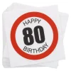 Online Servietten, 20 Stück, 80 Jahre Geburtstag|Geschenkideen