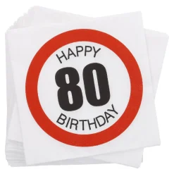 Online Servietten, 20 Stück, 80 Jahre Geburtstag|Geschenkideen
