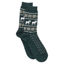 Outlet Socke Winter, Herren, Elch/grün, Größe 42-46 Fashion|Weihnachtsoutfit