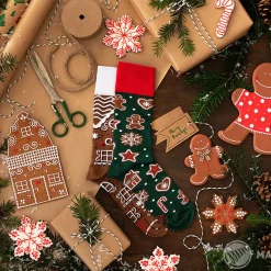 Clearance Socken Xmas, Lebkuchen, Gr. 43-46 Geschenkideen|Fashion