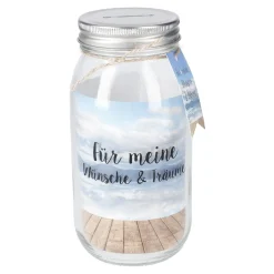 Discount Spardose Botschaft, Wünsche & Träume, 8.5 X 17 Cm Deko-Objekte