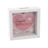 Outlet Spardose Herzenswunsch, 12 Cm Hochzeitsgeschenke|Deko-Objekte
