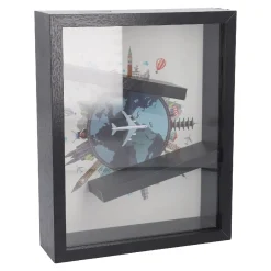 Discount Spardose Rahmen/Reise, Schwarz, 20 X 25 Cm Bilderrahmen|Deko-Objekte