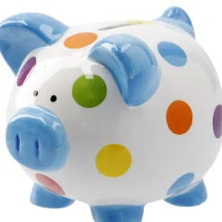 Clearance Sparschwein Punkte, Blau, 13 Cm Shop The Geschenk|Deko-Objekte