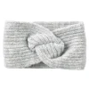 Outlet Stirnband Melange Mit Knoten, Hellgrau Fashion