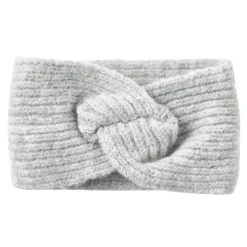 Outlet Stirnband Melange Mit Knoten, Hellgrau Fashion