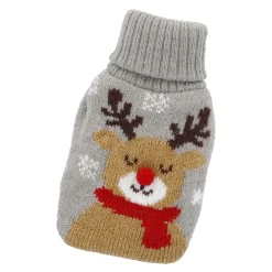Clearance Strick-Taschenwärmer Rentier/grau, 13 Cm Geschenkideen|Weihnachtsoutfit