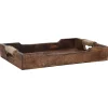 Clearance Tablett Mit Seilgriff, Braun, 29.5 X 19.5 Cm Schalen & Tabletts