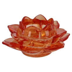 Sale Teelichthalter Lotus, Orange, 11 X 5.5 Cm Kerzen & Kerzenständer|Windlichter & Laternen