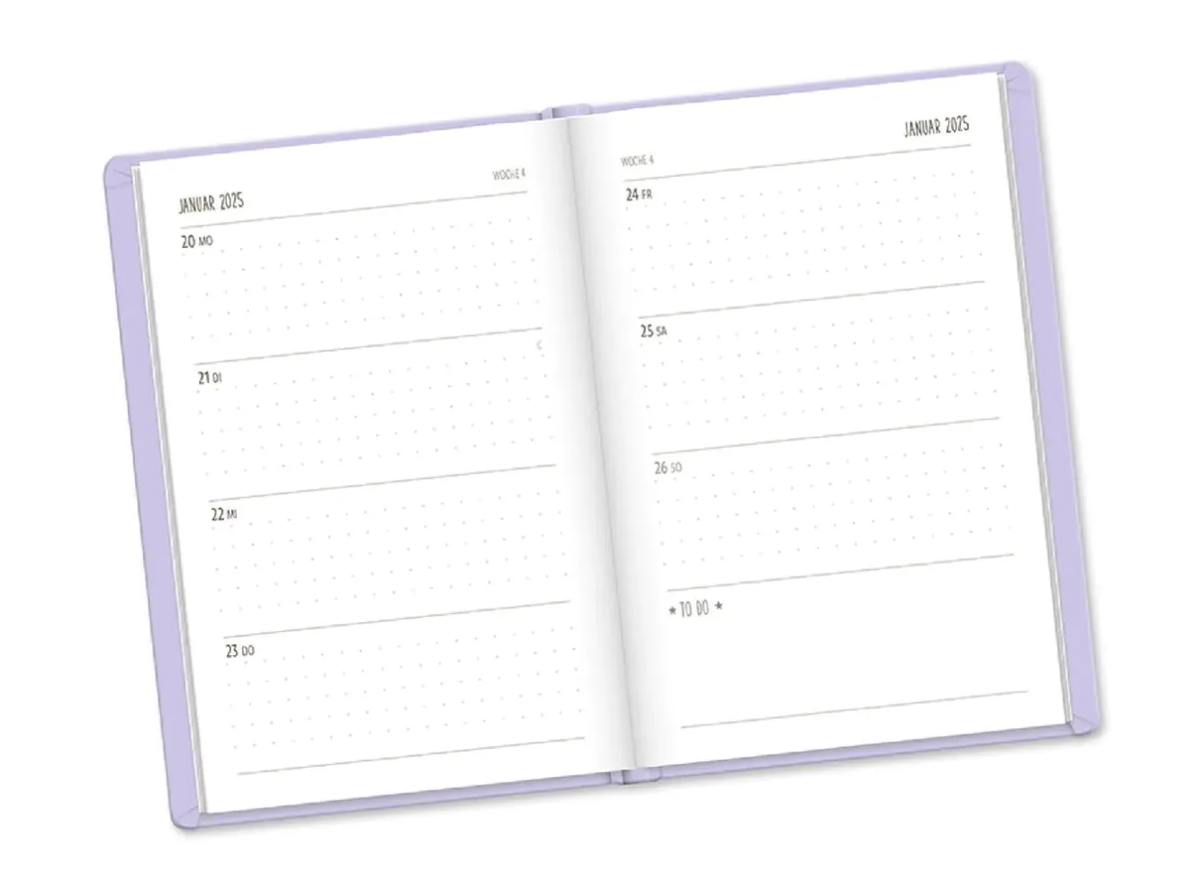 Sale Terminplaner Lederlook, 2025, Flieder Kalender & Planer|Weihnachtsgeschenke