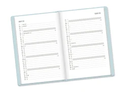 Hot Terminplaner Lederlook, 2025, Hellblau Kalender & Planer|Weihnachtsgeschenke