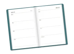 New Terminplaner Lederlook, 2025, Petrol Kalender & Planer|Weihnachtsgeschenke
