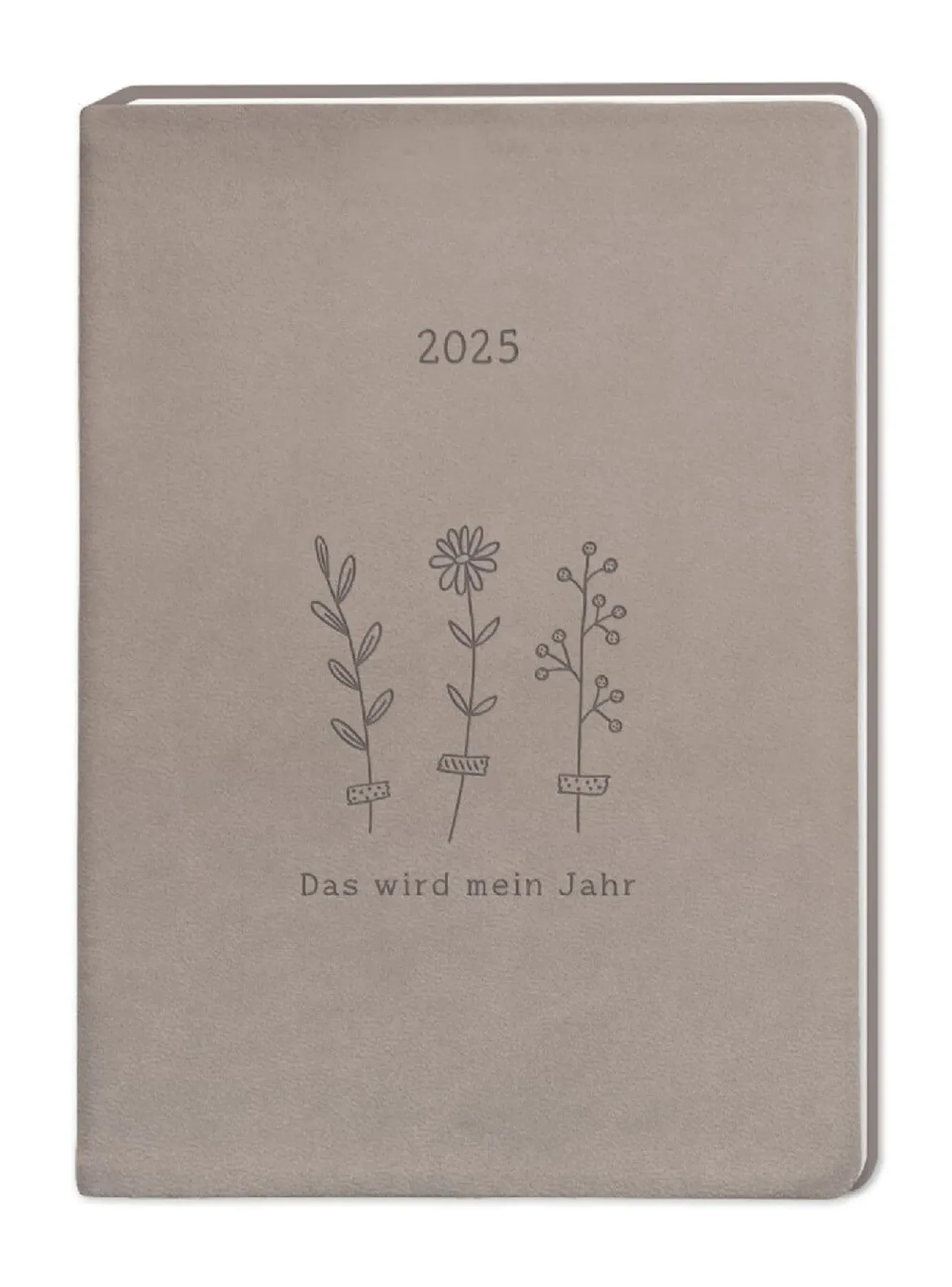 Online Terminplaner Lederlook, 2025, Taupe Kalender & Planer|Weihnachtsgeschenke