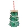 Outlet Trinkglas Mit Strohhalm, Tanne/grün, 500 Ml Küche|Weihnachtsbecher